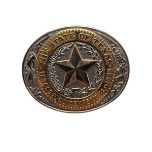 Texas Sesquicentennial 1836-1986 Belt Buckle By RHODES Collectors Society No. 00